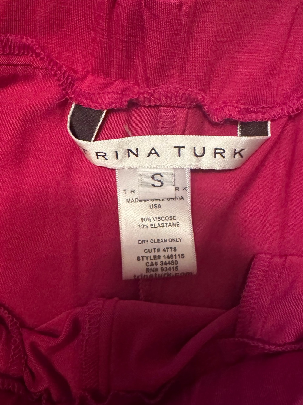 Trina Turk Raspberry Pull-On Track Pants - Picture 4 of 6